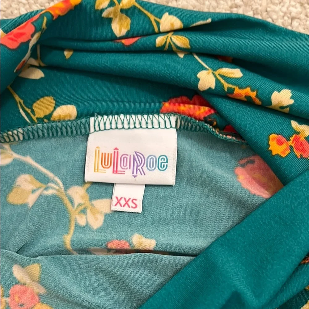 LuLaRoe Green Floral Maxi A-Line Skirt